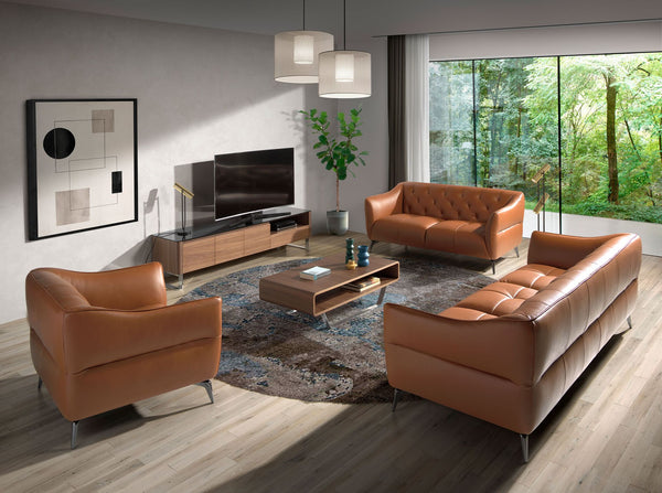 Chester 2-seater sofa in brown leather
