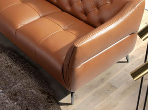 Chester 2-seater sofa in brown leather