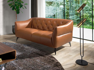 Chester 2-seater sofa in brown leather