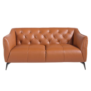Chester 2-seater sofa in brown leather
