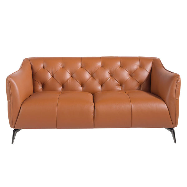 Chester 2-seater sofa in brown leather