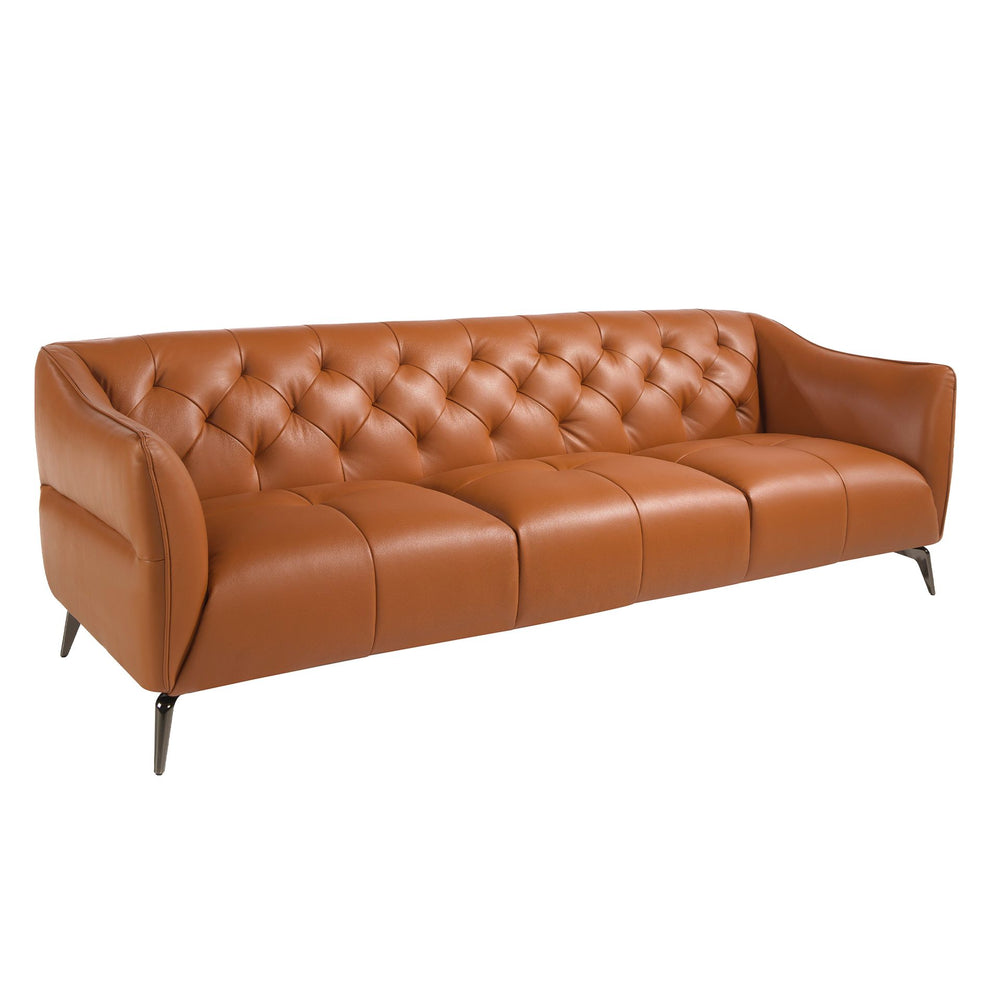 Chester 3-seater sofa in brown leather
