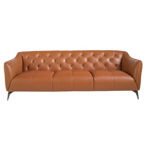 Chester 3-seater sofa in brown leather