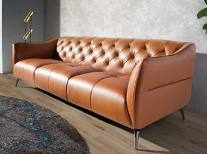 Chester 3-seater sofa in brown leather