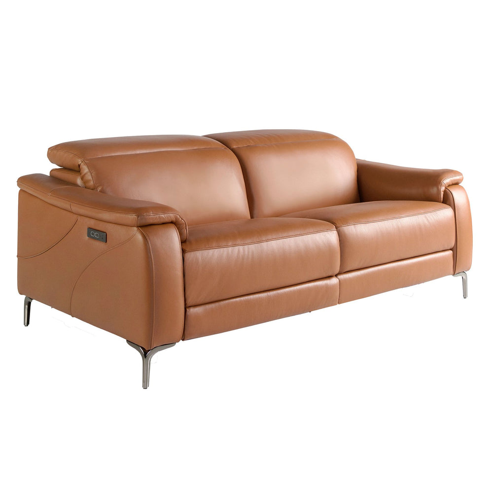 Relaxing 3-seater sofa in brown leather