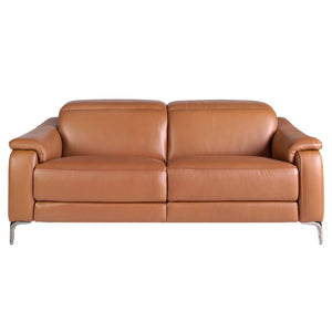 Relaxing 3-seater sofa in brown leather
