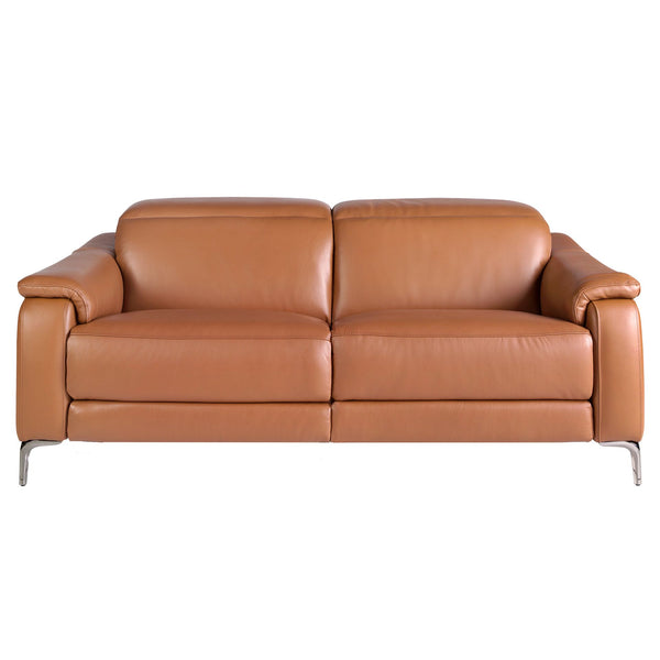 Relaxing 3-seater sofa in brown leather