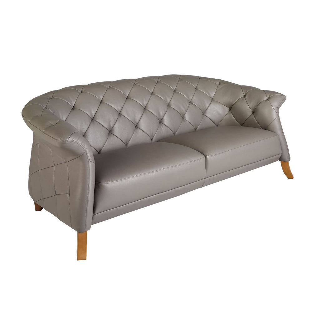 Chester 2-seater sofa in gray leather