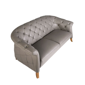 Chester 2-seater sofa in gray leather