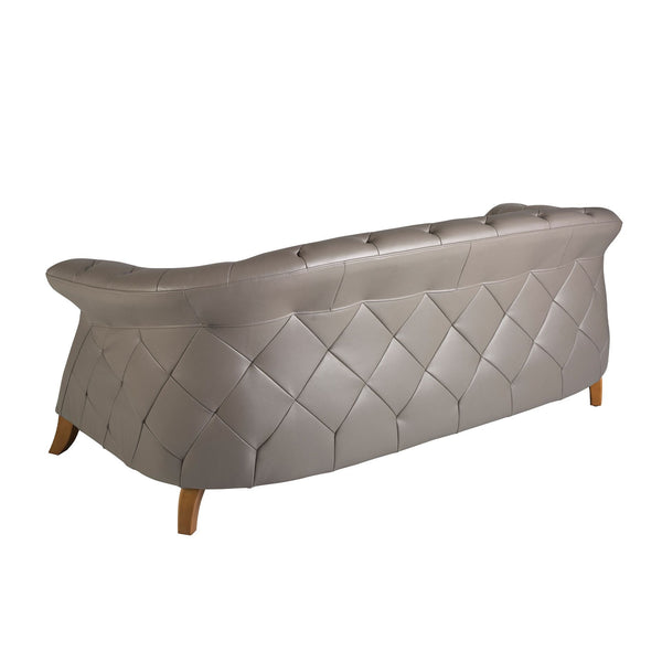 Chester 2-seater sofa in gray leather