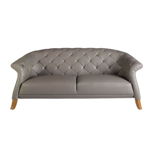 Chester 2-seater sofa in gray leather
