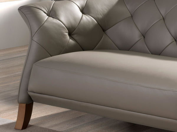 Chester 3-seater sofa in gray leather