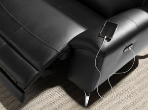 Relaxing 2-seater sofa in black leather