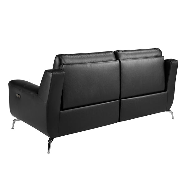 Relaxing 2-seater sofa in black leather