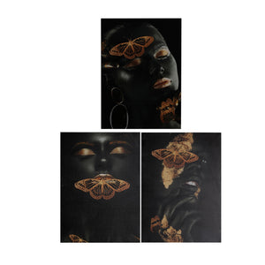 CANVAS ASSORTED 3 WOMAN'S FACE