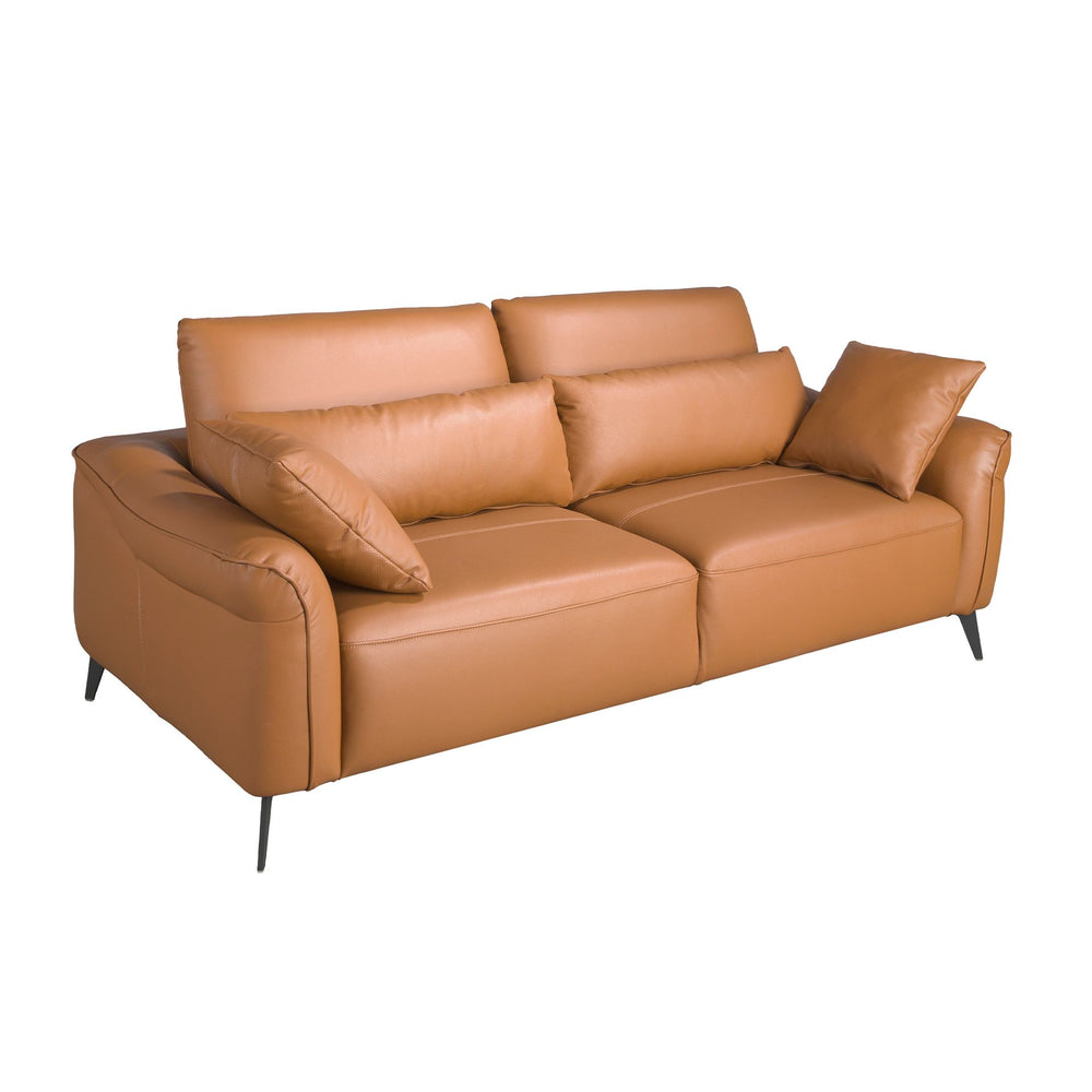 3-seater sofa in brown leather