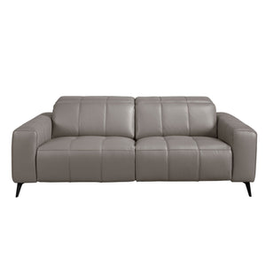 3-seater relaxation sofa in gray leather
