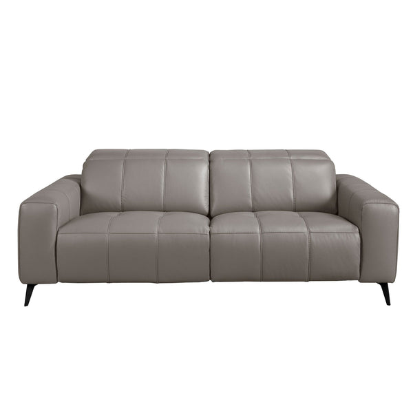 3-seater relaxation sofa in gray leather