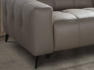 3-seater relaxation sofa in gray leather