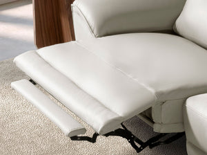 Left-hand chaise longue sofa in gray leather