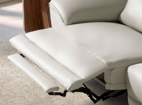 Left-hand chaise longue sofa in gray leather