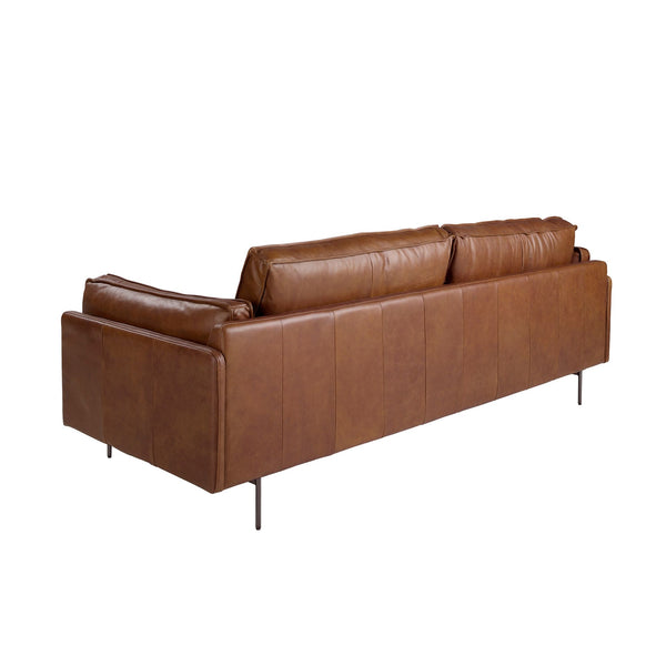 3-seater sofa in tobacco brown leather
