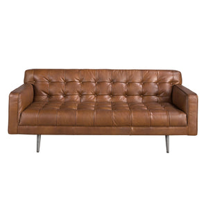 Chester 2-seater sofa in dark brown leather