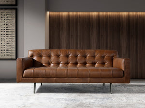 Chester 2-seater sofa in dark brown leather