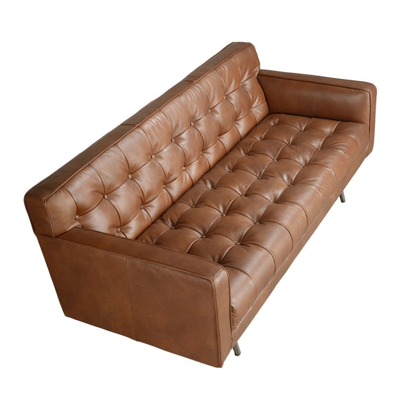 Chester 2-seater sofa in dark brown leather