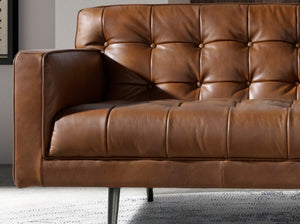 Chester 2-seater sofa in dark brown leather
