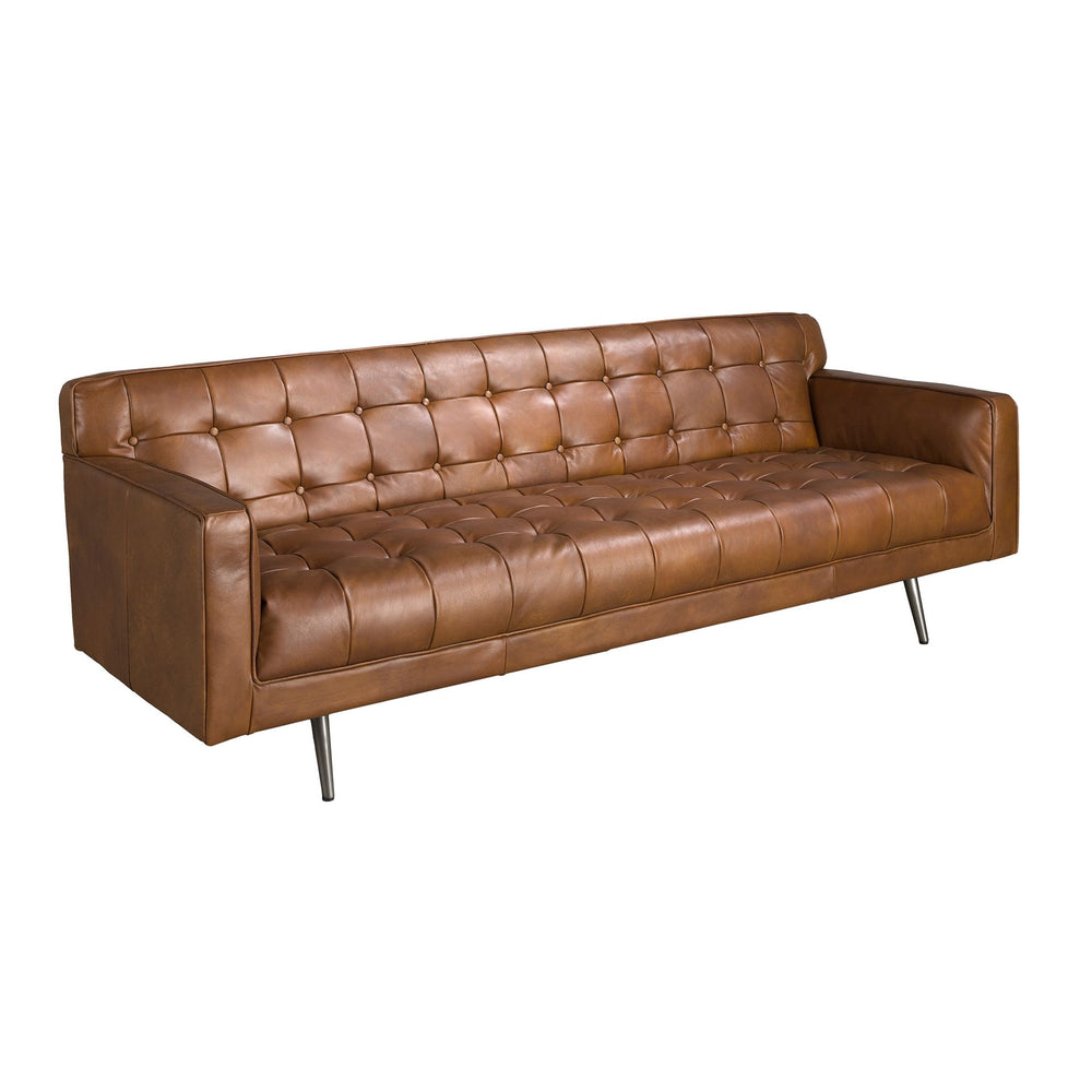 Chester 3-seater sofa in dark brown leather