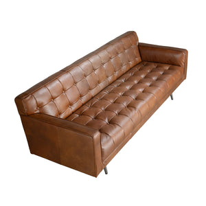 Chester 3-seater sofa in dark brown leather