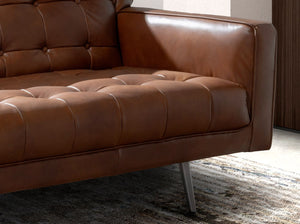 Chester 3-seater sofa in dark brown leather