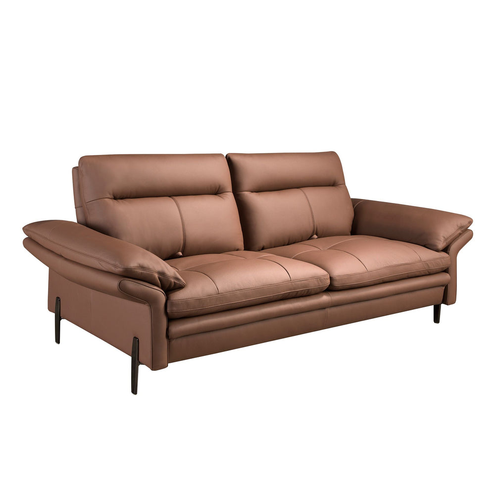 3-seater sofa in brown leather