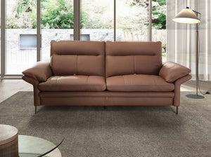 3-seater sofa in brown leather