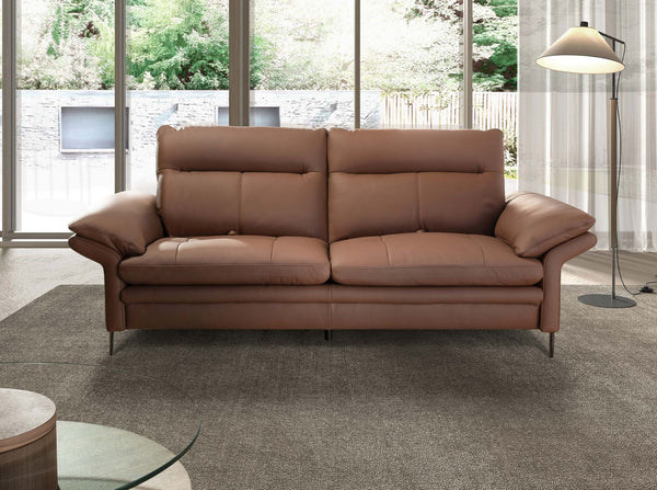 3-seater sofa in brown leather
