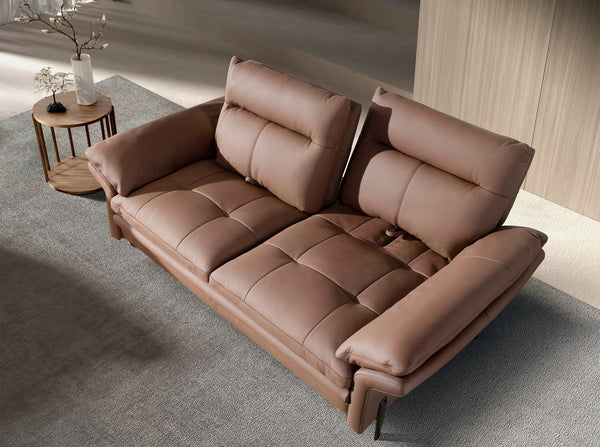 3-seater sofa in brown leather
