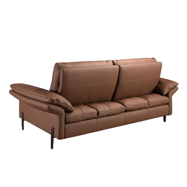 3-seater sofa in brown leather