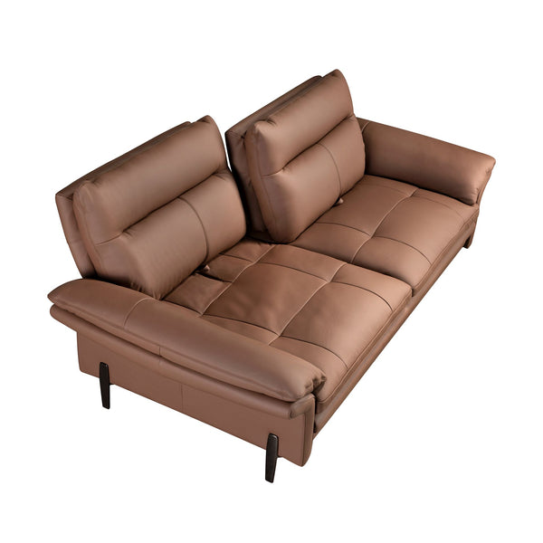 3-seater sofa in brown leather