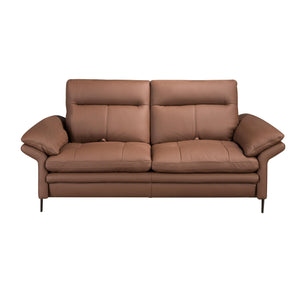 2-seater sofa in brown leather