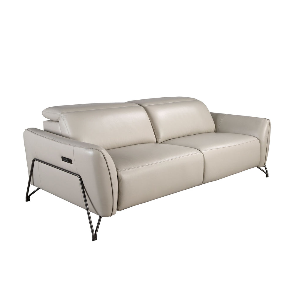 3-seater relaxation sofa in sand leather