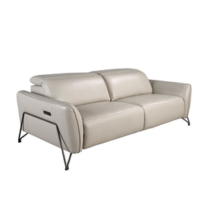 3-seater relaxation sofa in sand leather
