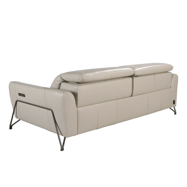 3-seater relaxation sofa in sand leather