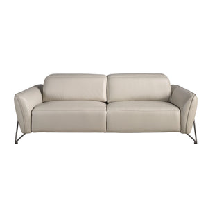 3-seater relaxation sofa in sand leather