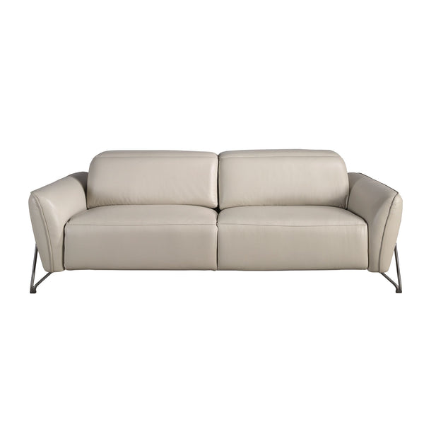 3-seater relaxation sofa in sand leather