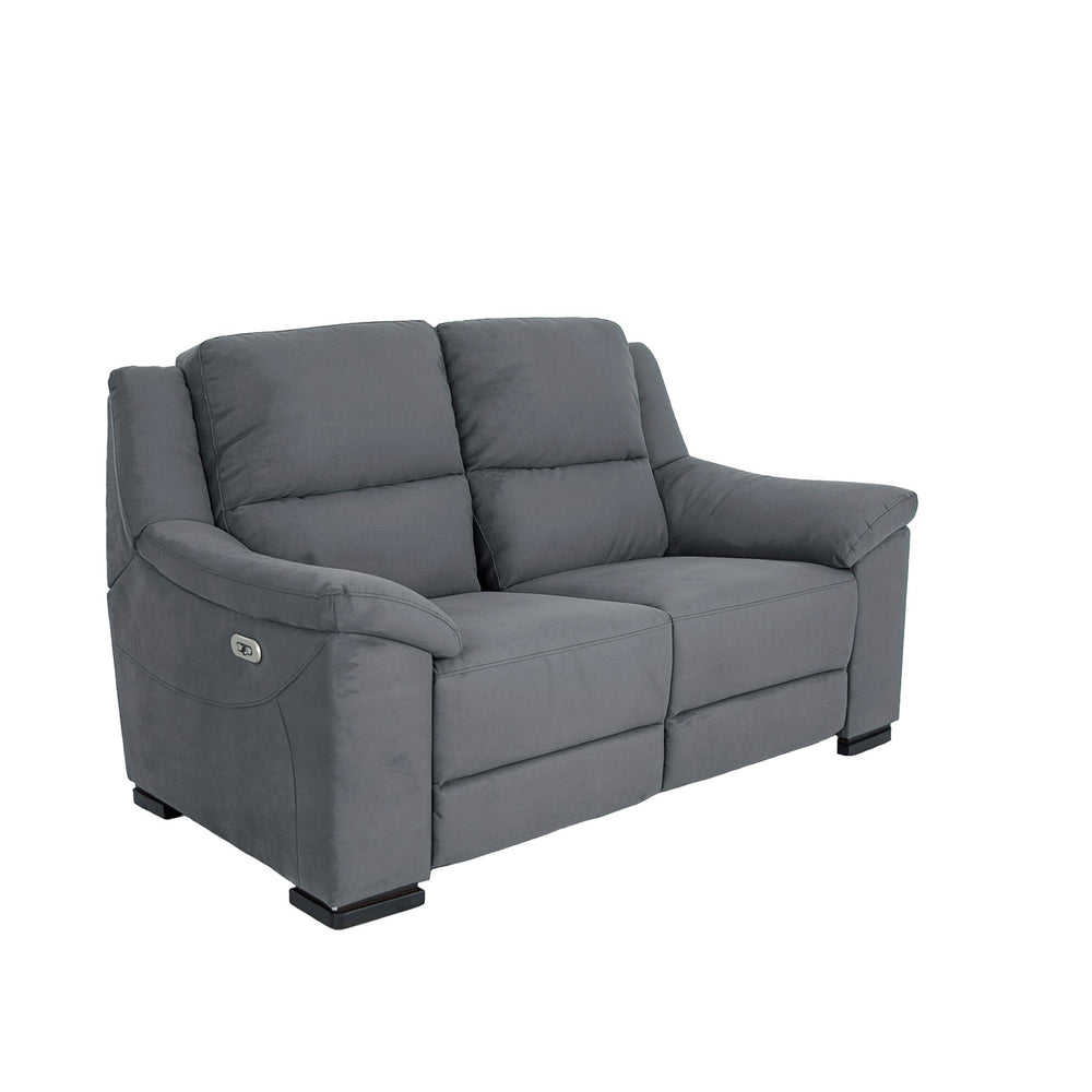 Relaxing 2-seater sofa in dark gray fabric