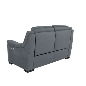 Relaxing 2-seater sofa in dark gray fabric
