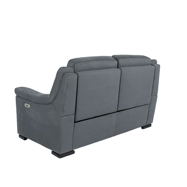 Relaxing 2-seater sofa in dark gray fabric