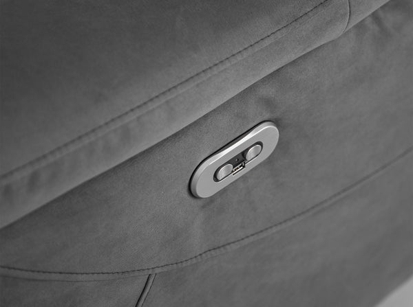 Relaxing 2-seater sofa in dark gray fabric