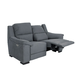 Relaxing 2-seater sofa in dark gray fabric
